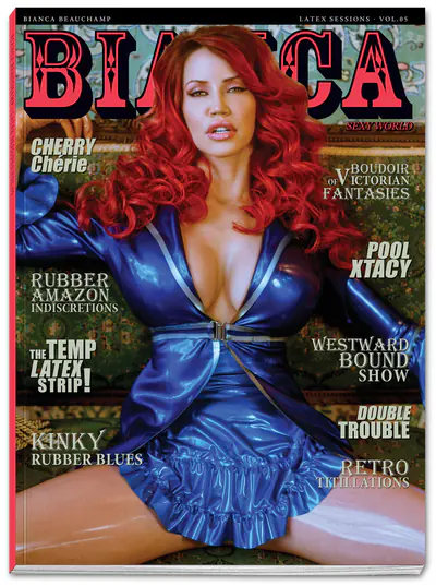 Bianca Beauchamp on the cover of the photo book Latex Sessions, volume 5