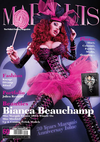 Bianca Beauchamp on the cover of Marquis, issue 60