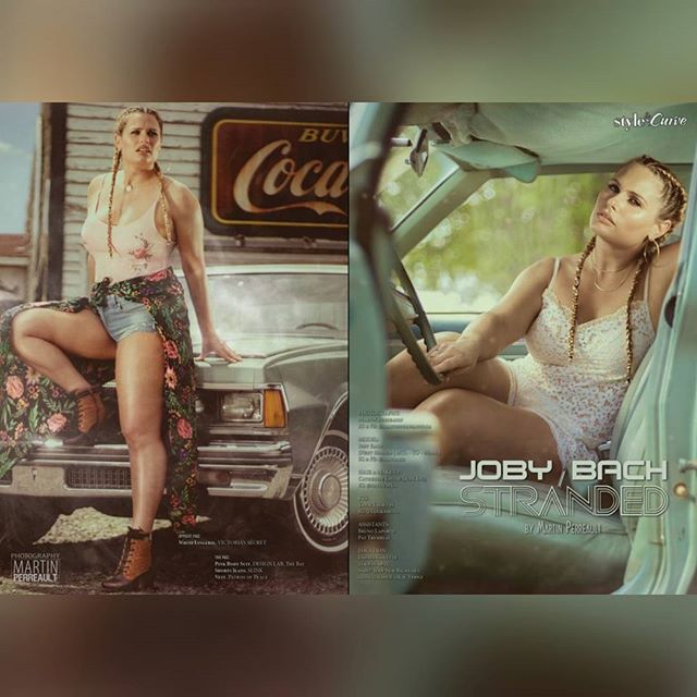 #PINCHZOOM TO ENLARGEHere's the final PHOTO STORY layout from the retro gas station shoot with @jobybach . (#highres versions available at www.martinperreault.com) #magazine publication + interview with @jobybach: www.styleandcurve.com#FunFact: I decided to approach this shoot with a mix of new and old technologies combined.  The camera I used is the top of the line 42 MP digital camera Sony A7RII, and the lenses were actually my old Olympus manual lenses from the 70s (see this photo https://goo.gl/5Y2bG5). My goal using those lenses were to add an "aged" feel to the shots, and then tend to introduce a softness to the photos when shot at such high definition.  I'm quite satisfied with the results. Thanks Joby for approaching me to do this shoot and for your great work.  Kudos to @catoumua for her fantastic makeup/hair work, as usual!  Thank you also Pat Tremblay and Bruno Laporte (@phototronik) for volunteering your help as amazing assistants! Big thanks to Mr. Dude Yanik Chauvin @yanikphoto for the WONDERFUL bts videos, they rock! Thanks also go to Daniel Goyette for providing us with this great location.  Anyone looking for antiques, or the retro gas station, it's right here: goo.gl/maps/FysK3CVprwz  Thanks to Alexandre Monet (https://www.facebook.com/alexandre.monet.3) for the tip about the gas station location.Last but not least, thanks to @styleandcurve for publishing the story.#martinperreault #photography #styleandcurvemag #curvacious #curvy #curves #voluptuous #sexy #round #beautiful #beauty #model #fashion #victoriassecret #braids #oldcar #chevrolet #caprice #80s #martinperreault #jobybach #catherinelavoie