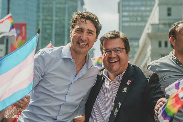 I had the privilege to photograph our #primeminister Justin Trudeau and Maire of Montréal Denis Coderre, at #pridemtl #fiertemtl #pride #parade #justintrudeau #Montreal #canada #deniscoderre