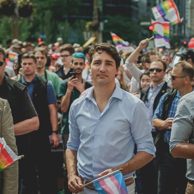 I had the privilege to photograph our  #primeminister Justin Trudeau, at #pridemtl #fiertemtl #pride #parade #justintrudeau #Montreal #canada