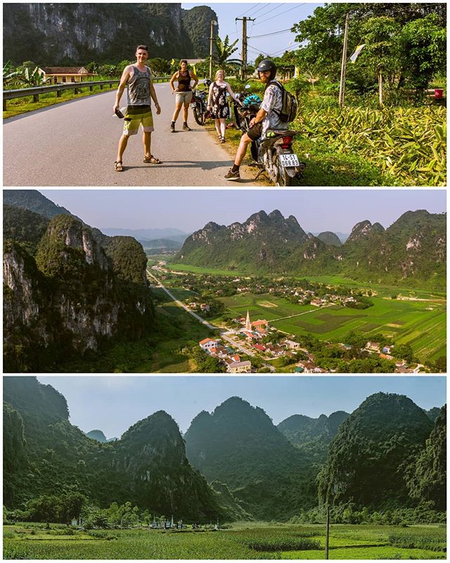 A stop on the road with my Phong Nha motorbike gang to catch some drone aerial shots.  #vietnam #roadtrip #phongnha #motorbike #drone #djimavicair #dji